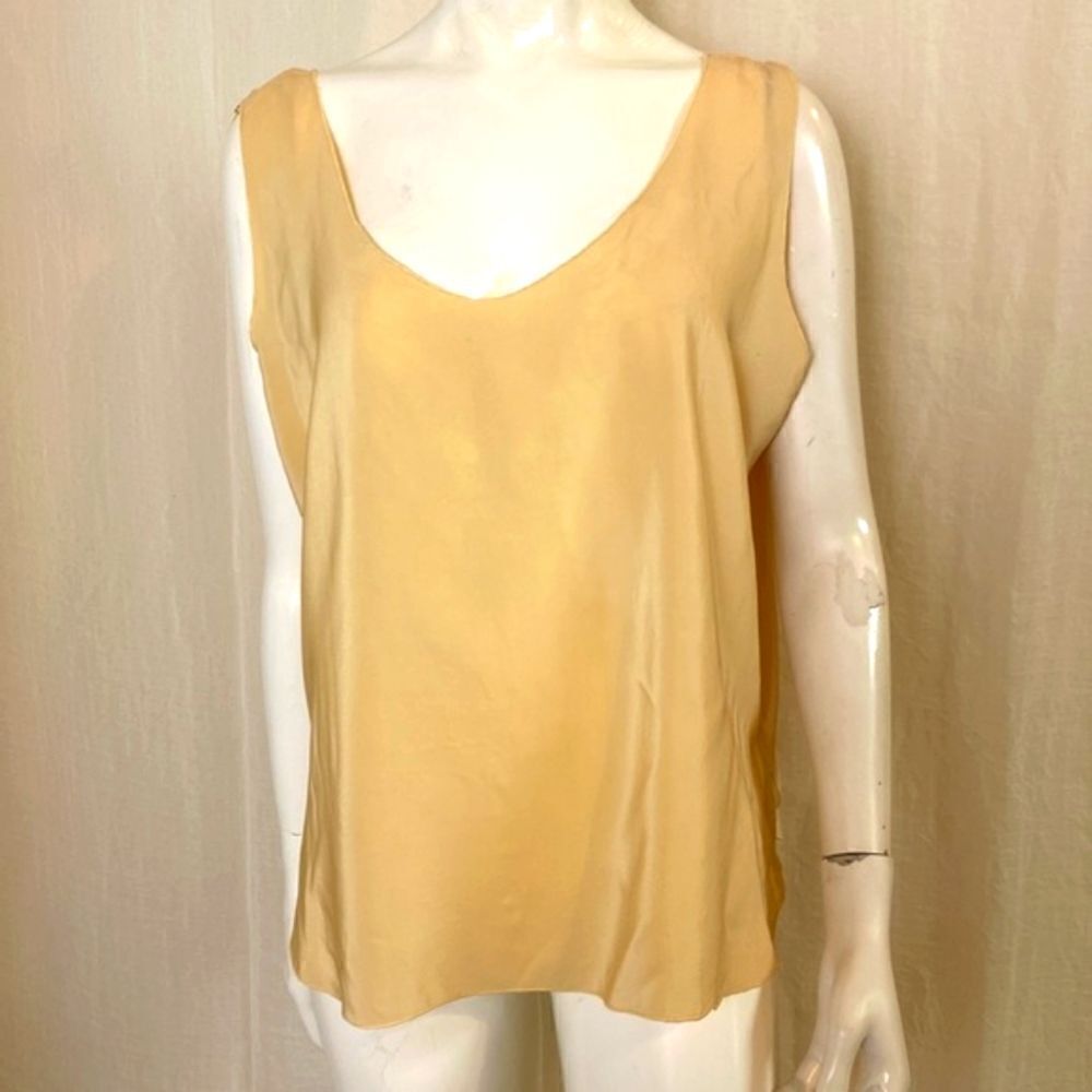 Silk Flutter Tunic Top Silk Burnout and Tank Size 1X - Picture 3 of 8